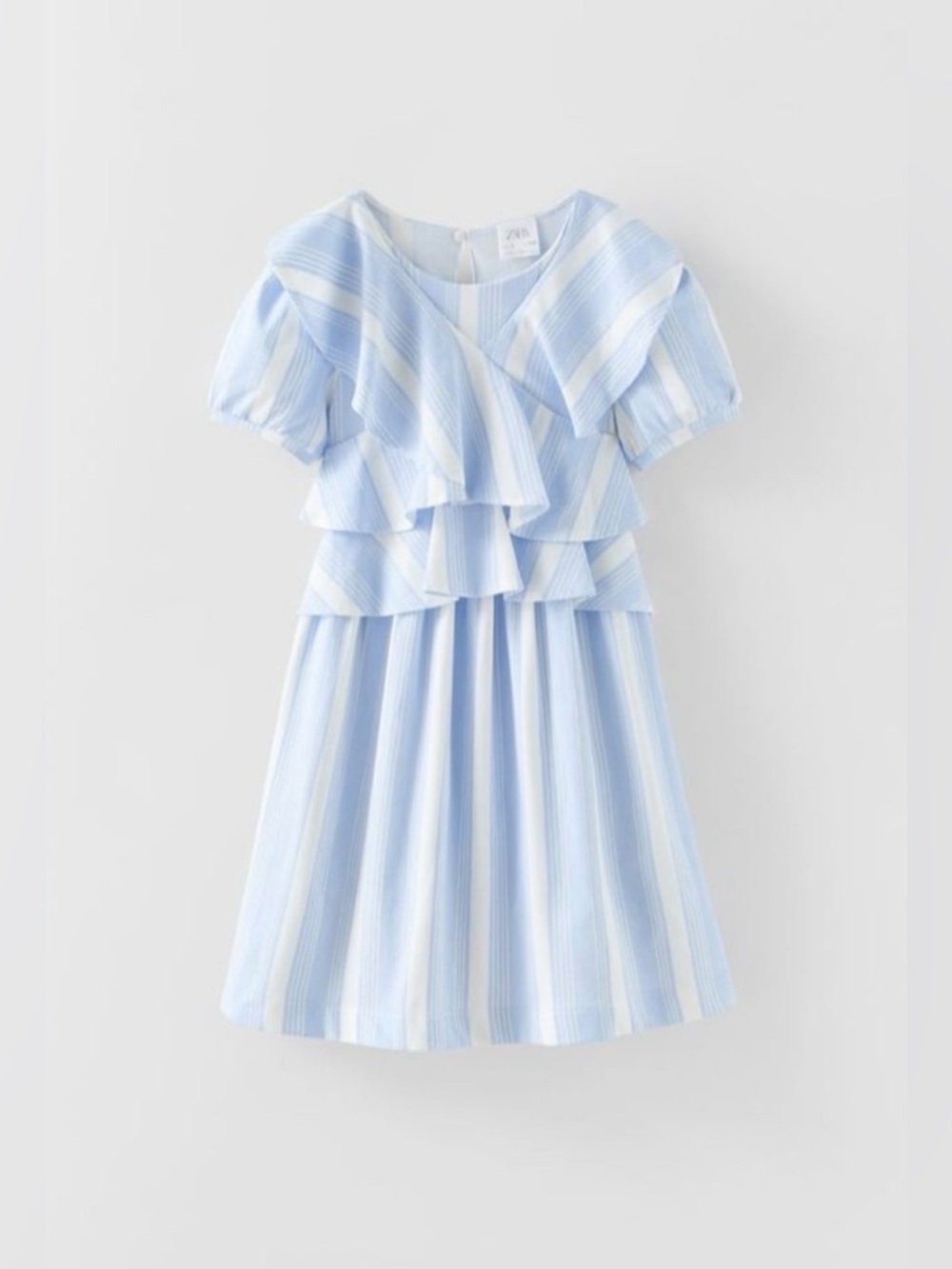 Zara girls size 6 - striped layered/fluttered dress